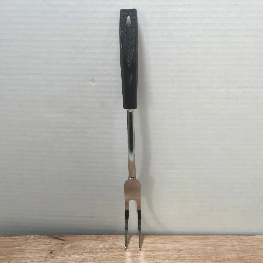 Vintage EKCO USA Stainless Steel 2 Prong Carving Fork Meat Serving Utensil